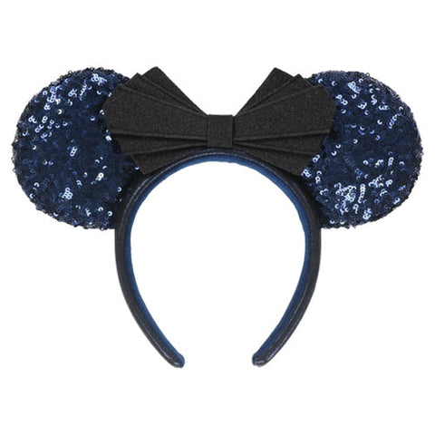 Japan Disney - TDR 2023 Halloween Blue Glitter Minnie Ears Headband - Preorder