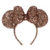 Japan Disney - TDR Brown Sequined Minnie Ears Headband - Non Ready Stock