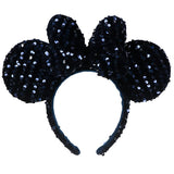 Japan Disney - TDR Dark Blue Sequined Minnie Ears Headband - Non Ready Stock