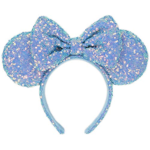Tokyo Disneyland - TDR Sequined Light Blue Minnie Ears Headband - Non Ready Stock