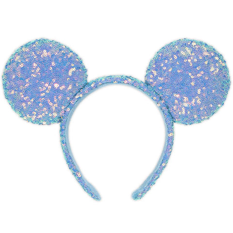 Tokyo Disneyland - TDR Sequined Light Blue Mickey Ears Headband - Non Ready Stock