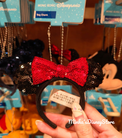 Hong Kong Disneyland - Minnie Ears Headband Bag Charm (Red Bow) - Non Ready Stock