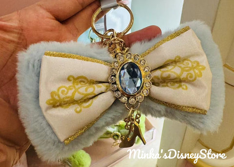 Shanghai Disneyland - Cinderella Bow Key Ring - Non Ready Stock