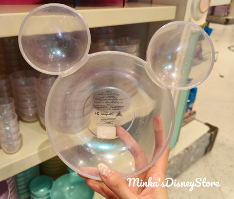 Hong Kong Disneyland - White Transparent Mickey Bowl (Plastic) - Non Ready Stock