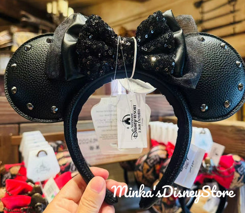 Shanghai Disneyland - Treasure Cove Pirates Black Minnie Ears Headband - Non Ready Stock