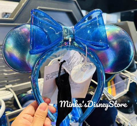Shanghai Disneyland - Metallic Blue Light Up Minnie Ears Headband - Non Ready Stock