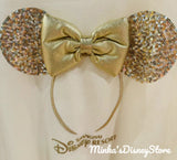 Shanghai Disneyland - Gold Minnie Ears Headband Shirt (Adult Size) - Non Ready Stock