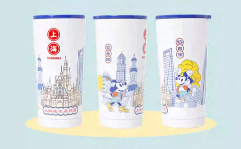 Shanghai Disneyland - Shanghai Exclusive 2024 Mickey & Minnie Stainless Steel Bottle (580ml) - Non Ready Stock