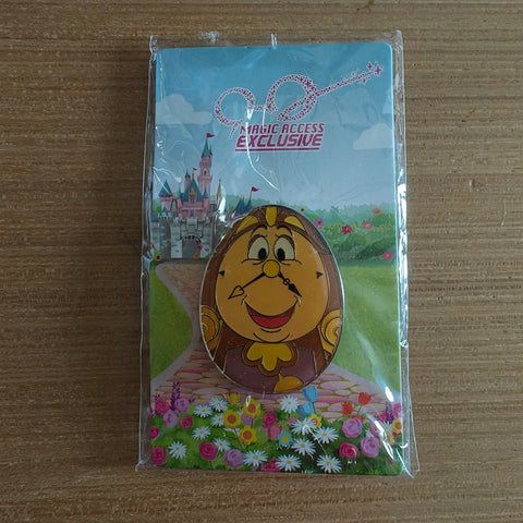 Hong Kong Disneyland - Magic Access Exclusive Cogsworth Pin - Ready To Ship