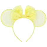 Japan Disney - TDR Yellow Lace Polka Dots Minnie Ears Headband - Non Ready Stock