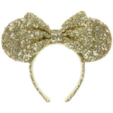 Japan Disney - TDR Olive Green Sequined Minnie Ears Headband - Non Ready Stock