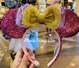 Shanghai Disneyland - Rapunzel Tangled Light Up Sequined Minnie Ears Headband - Preorder
