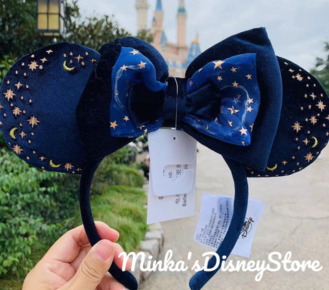Shanghai Disneyland - Starry Blue Minnie Ears Headband - Preorder