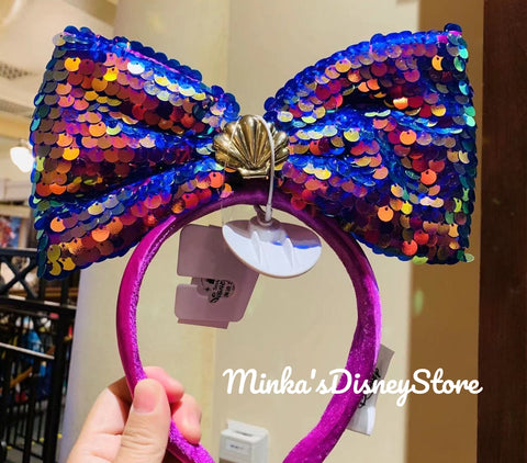 Shanghai Disneyland - Ariel Sequined Bow Headband - Non Ready Stock